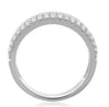 WIDE 1.12CT DIAMOND 14KT WHITE GOLD 3D ROUND MULTI ROW ETERNITY ANNIVERSARY RING