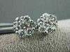 ESTATE 1.85CT DIAMOND 14K WHITE GOLD CLUSTER FLORAL EARRINGS JUST STUNNING 22365