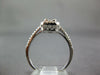 ESTATE .50CT DIAMOND 18KT WHITE GOLD ROUND & BAGUETTE CLUSTER SQUARE HALO RING