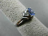 ESTATE WIDE .77CT DIAMOND & AAA TANZANITE 14KT WHITE GOLD ENGAGEMENT RING #15106