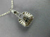 ESTATE .75CT DIAMOND & AAA RUBY 18KT WHITE GOLD 3D FILIGREE SQUARE PENDANT #2666
