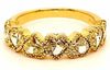 ESTATE 2.68CT FANCY YELLOW DIAMOND 18KT YELLOW GOLD MULTI HEART ANNIVERSARY RING