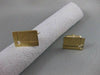 ANTIQUE LARGE DIAMOND STUD 14K YELLOW GOLD RECTANGLE CUFFLINKS FG VS 21MM #19804