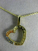 ESTATE .50CT DIAMOND 14KT YELLOW GOLD CLASSIC OPEN HEART FLOATING PENDANT #10769