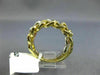 ESTATE .52CT DIAMOND 14K TRI COLOR GOLD 3D LINK CHAIN STACKABLE ANNIVERSARY RING