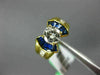 ESTATE 1.85CT DIAMOND & AAA SAPPHIRE 18KT YELLOW GOLD 3D CHANNEL ENGAGEMENT RING