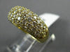 ANTIQUE WIDE 2.0CT DIAMOND 14K YELLOW GOLD PAVE MULTI ROW ANNIVERSARY RING #3544