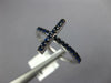 ESTATE .39CT AAA SAPPHIRE 18KT WHITE GOLD 3D CLASSIC 3D CROSS RING