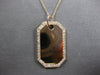 ESTATE LARGE .69CT DIAMOND 14KT ROSE GOLD 3D OCTAGON DOG TAG FLOATING PENDANT