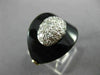 ANTIQUE WIDE .40CT DIAMOND & AAA ONYX 14K TWO TONE GOLD CLASSIC OVAL RING #26358