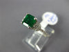 LARGE 1.73CT DIAMOND & AAA EMERALD 14KT WHITE GOLD DOUBLE FLOWER ENGAGEMENT RING
