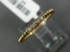 ESTATE .04CT ROUND DIAMOND 14KT ROSE GOLD 3D FIVE STONE MILGRAIN BEADED FUN RING
