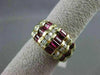 ESTATE 3.35CT ROUND DIAMOND & AAA BAGUETTE RUBY 14KT YELLOW GOLD ENGAGEMENT RING