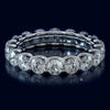 4.25CT DIAMOND 14KT WHITE GOLD 3D SHARED PRONG ETERNITY WEDDING ANNIVERSARY RING