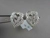 ANTIQUE 18KT DOUBLE HEART HANGING .83CT DIAMONDS GOLD EARRINGS AMAZING!!!!!!!!!!