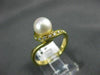 ESTATE .18CT DIAMOND & AAA SOUTH SEA PEARL 18KT YELLOW GOLD SWIRL RING #4560