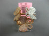 ESTATE LARGE .74CT WHITE & PINK DIAMOND 18KT WHITE & ROSE GOLD 3D BUTTERFLY RING