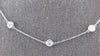 LARGE & LONG 2.34CT DIAMOND 14KT WHITE GOLD 3D ROUND BY THE YARD LOVE NECKLACE