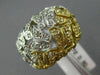 ESTATE LARGE .72CT DIAMOND 14KT WHITE & YELLOW GOLD FILIGREE BUTTERFLY FUN RING