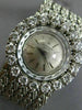 ANTIQUE LARGE 1.08CT OLD MINE DIAMOND 18KT WHITE GOLD SWISS LADIES WATCH #26262