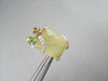 ANTIQUE 14KT WHITE 16.25CTW YELLOW QUARZ & DIAMONDS WITH MULTI GEM EARRINGS!!!!!