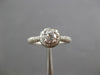 ESTATE .75CT DIAMOND 14KT WHITE GOLD 3D CLASSIC ROUND HALO ENGAGEMENT RING