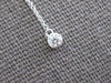 LARGE .50CT DIAMOND 14KT WHITE GOLD GRADUATING LARIAT JOURNEY SOLITAIRE NECKLACE