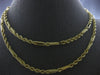 WIDE & LONG 14K YELLOW GOLD 3D SOLID HANDCRAFTED ROPE BY THE YARD CHAIN NECKLACE