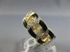 WIDE .54CT DIAMOND & BLACK ENAMEL 14KT YELLOW GOLD MULTI LINK ETERNITY FUN RING
