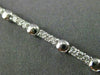 ESTATE LONG 1.87CT ROUND DIAMOND 14KT WHITE GOLD BEADED TENNIS BRACELET #21896