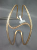 ESTATE WIDE .81CT DIAMOND 14KT ROSE GOLD 3D S CUFF BANGLE BRACELET