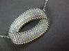ESTATE LARGE 1.22CT DIAMOND 18KT WHITE GOLD 3D MULTI ROW INFINITY LOVE PENDANT