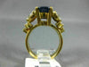 ESTATE LARGE 4.65CT DIAMOND & AAA SAPPHIRE 18KT YELLOW GOLD 3D ENGAGEMENT RING