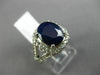ESTATE 3.33CT DIAMOND & AAA SAPPHIRE 14KT GOLD 3D OVAL FILIGREE ENGAGEMENT RING