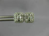 .54CT DIAMOND 18KT WHITE GOLD 3D ROUND & BAGUETTE CLUSTER SQUARE STUD EARRINGS