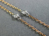 1.54CT WHITE & PINK DIAMOND 18K WHITE & ROSE GOLD 3D BY THE YARD FLOWER NECKLACE