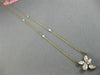 1.54CT WHITE & PINK DIAMOND 18K WHITE & ROSE GOLD 3D BY THE YARD FLOWER NECKLACE