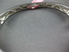 ESTATE WIDE 3.35CT DIAMOND 18KT WHITE GOLD 3D MULTI ROW FILIGREE BANGLE BRACELET