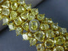 LARGE 52.92CT WHITE & FANCY YELLOW DIAMOND 18KT TWO TONE GOLD 3D TENNIS BRACELET
