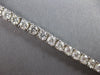LARGE 8.1CT DIAMOND 14KT WHITE GOLD ROUND FOUR PRONG LOVE TENNIS BRACELET #27708