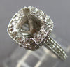 WIDE 1.35CT DIAMOND 14KT WHITE GOLD FILIGREE SEMI MOUNT ENGAGEMENT RING #28147