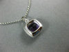 ESTATE 1.52CT DIAMOND & AAA AMETHYST 14KT WHITE GOLD CUSHION SQUARE HALO PENDANT