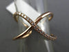 ESTATE WIDE .25CT ROUND DIAMOND 14KT ROSE GOLD 3D INFINITY X LOVE FUN RING