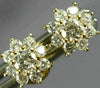 ESTATE .43CT DIAMOND 18KT YELLOW GOLD 3D CLASSIC CLUSTER FLOWER STUD EARRINGS