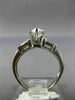 ESTATE 1.30CT BAGUETTE & MARQUISE DIAMOND 14K WHITE GOLD ENGAGEMENT RING #1023