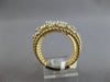 ESTATE LARGE .85CT DIAMOND 14KT YELLOW GOLD MULTI ROW TRIANGULAR FLOWER FUN RING