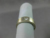 ESTATE .17CT DIAMOND 18KT WHITE & YELLOW GOLD MATTE SINGLE STONE MENS RING #9336