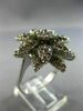 ESTATE LARGE 1.26CT WHITE & CHOCOLATE FANCY DIAMOND 14KT YELLOW GOLD RING #26265