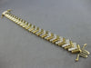 ESTATE LARGE 2.0CT DIAMOND 14KT 2 TONE GOLD 3D MULTI ROW V SHAPE TENNIS BRACELET