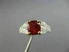 WIDE 1.65CT DIAMOND & AAA CUSHION CUT SPINAL 14K TWO TONE GOLD ENGAGEMENT RING